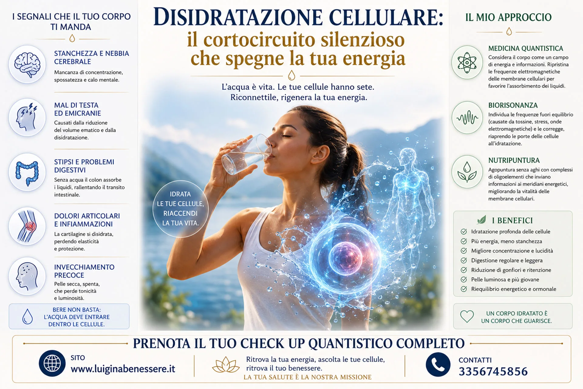 Copertina articolo: disidratazione cellulare