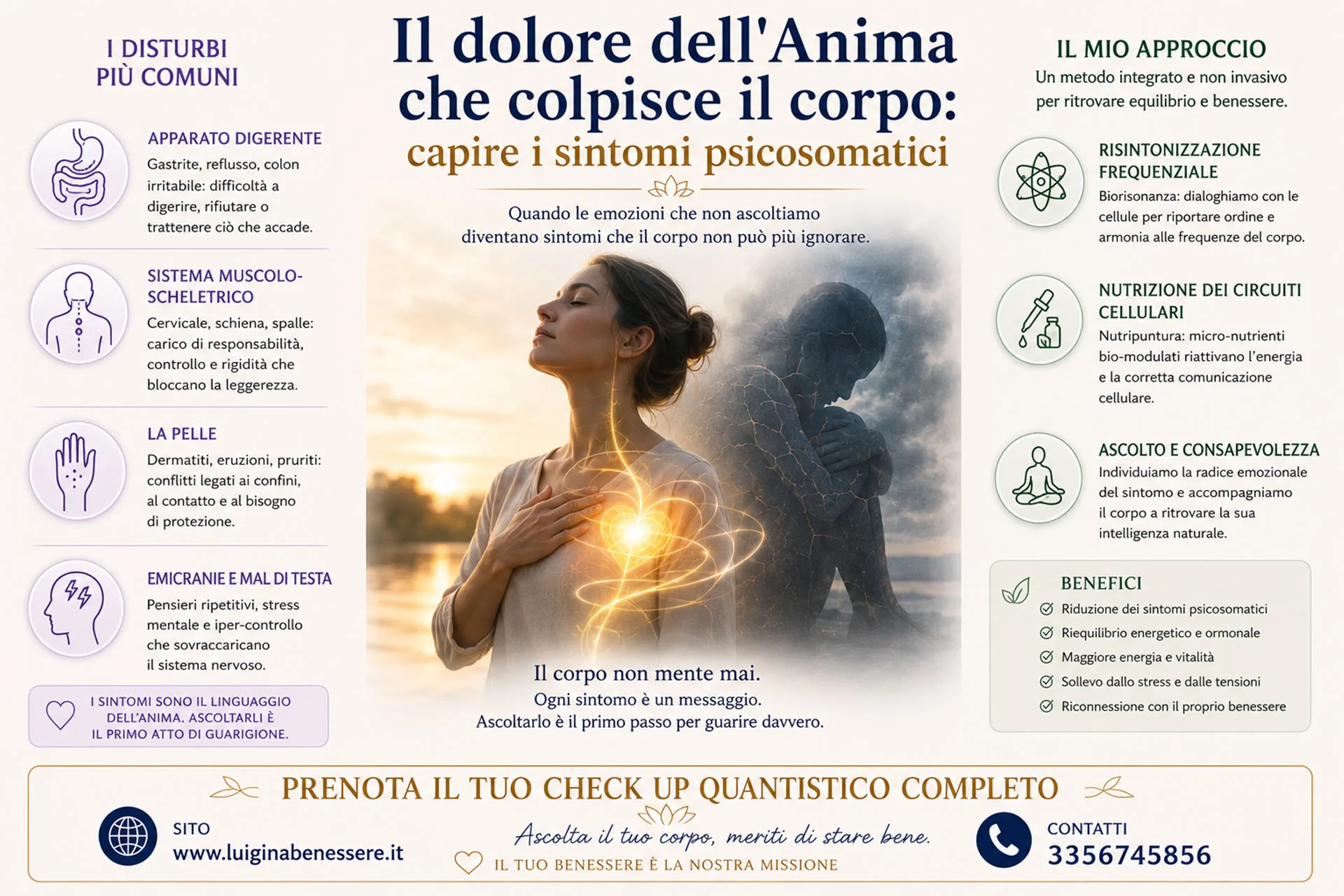 Copertina articolo: dolore dell’anima e sintomi psicosomatici