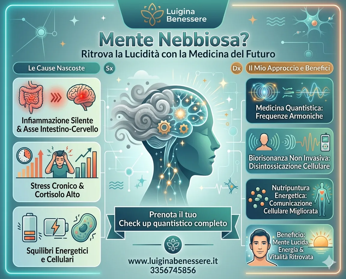 Copertina articolo: mente nebbiosa, lucidità e medicina quantistica